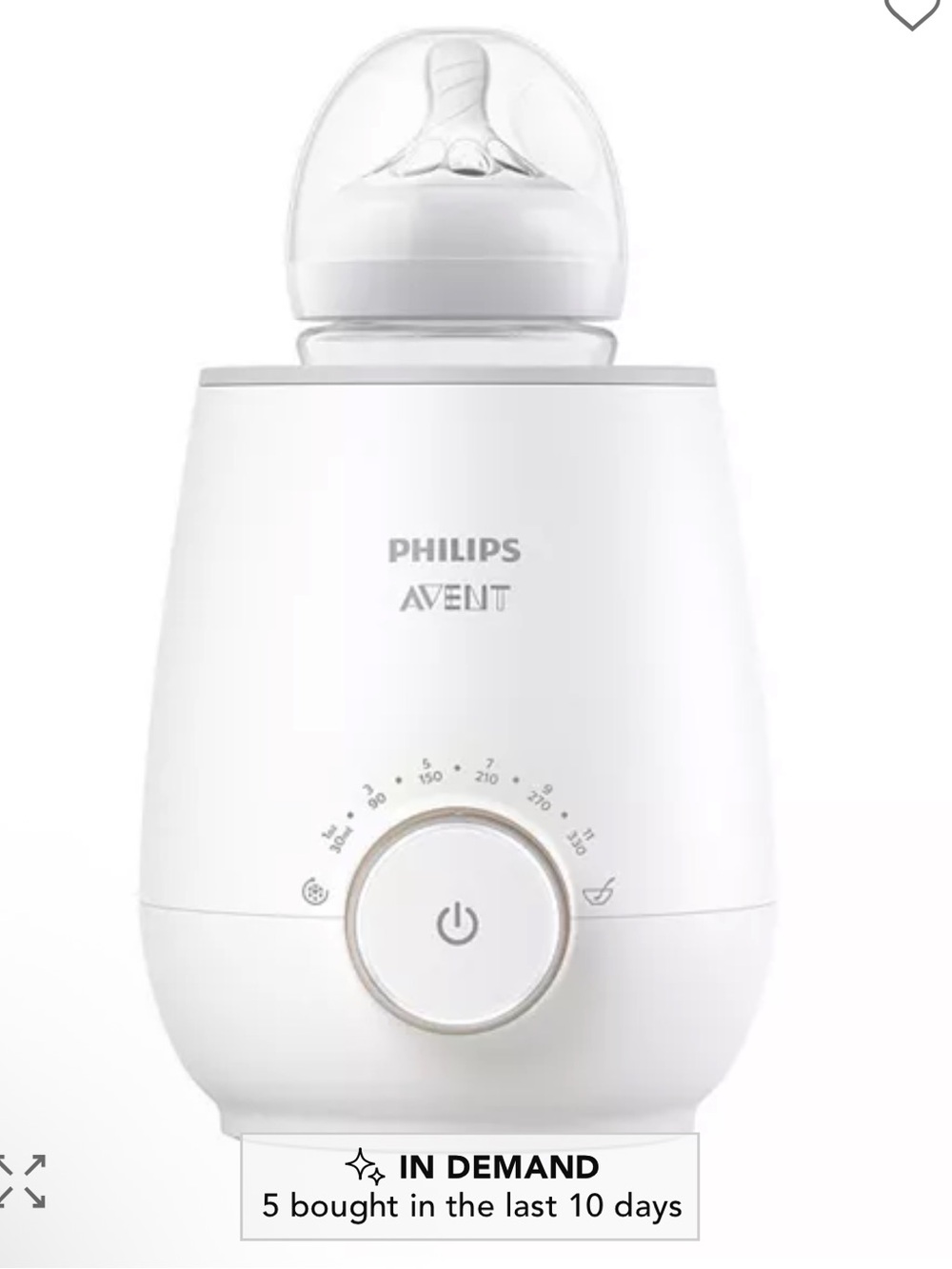 Philips AVENT Electric Bottle Warmer - White